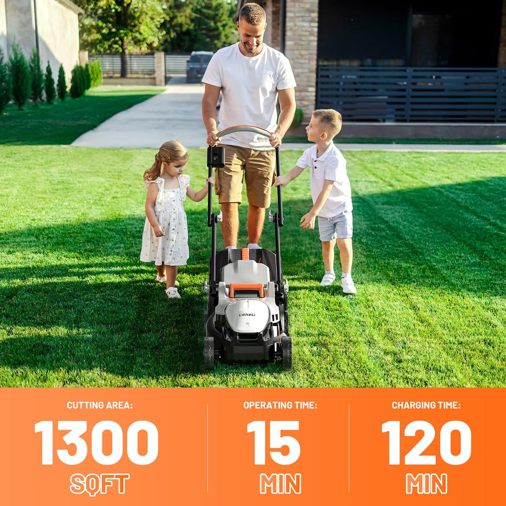 Litheli Cordless Lawn Mower 13 Inch, U20 Handy+ 20V Electric Lawn Mowers for Garden wourant