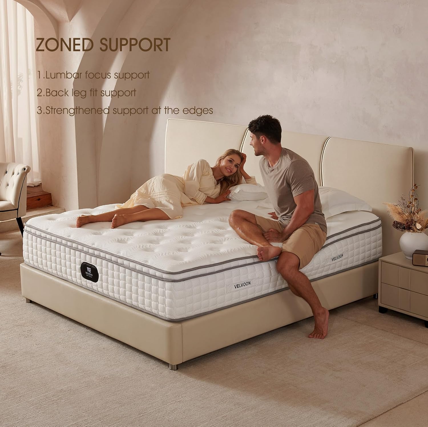 Queen Mattress,12 inch Cooling Gel Memory Foam Mattress,Cool Sleep,Pressure Relief with Medium Firm Support,Improves Sleep,CertiPUR-US Certified for Materials,No Fiberglass,Mattress in a Box woonhhop