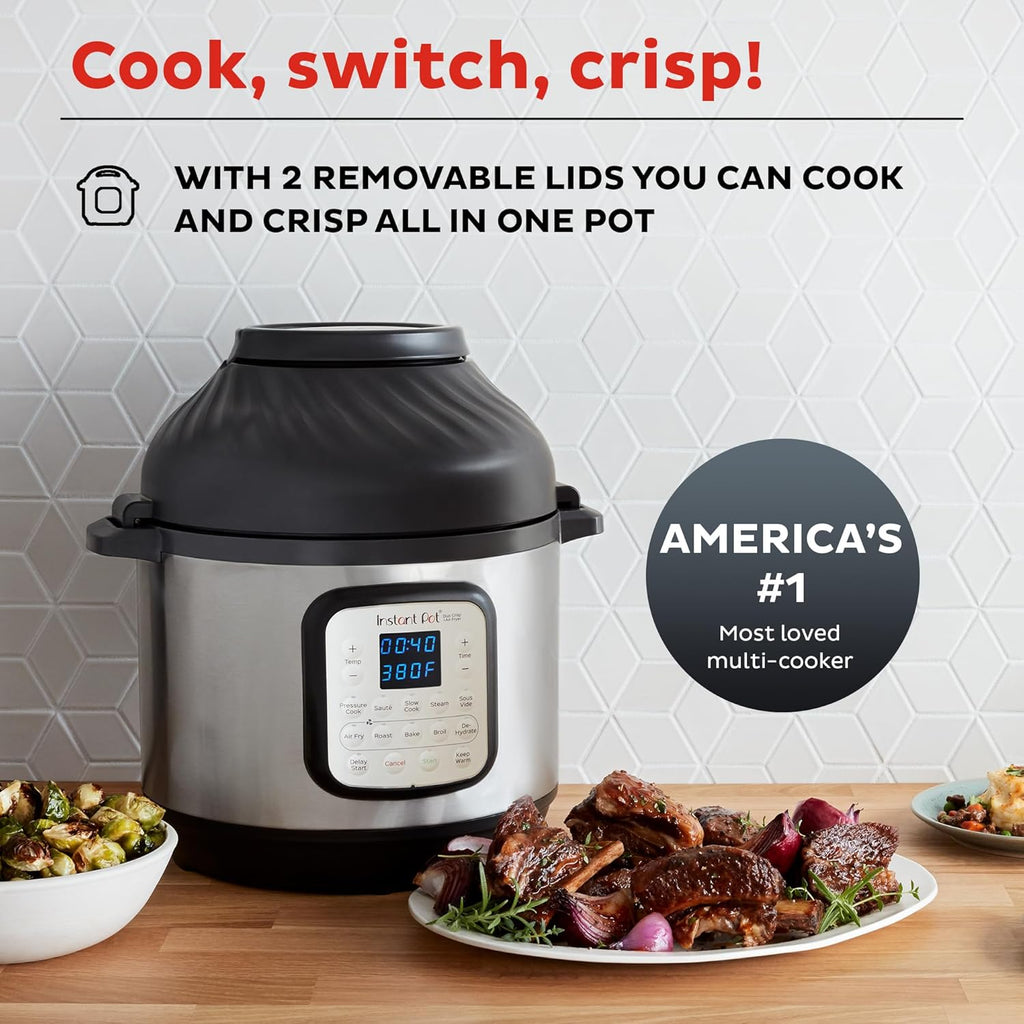 Instant Pot Duo Crisp 11-in-1 Air Fryer and Electric Pressure Cooker Combo with Multicooker Lids that Air Fries wourant