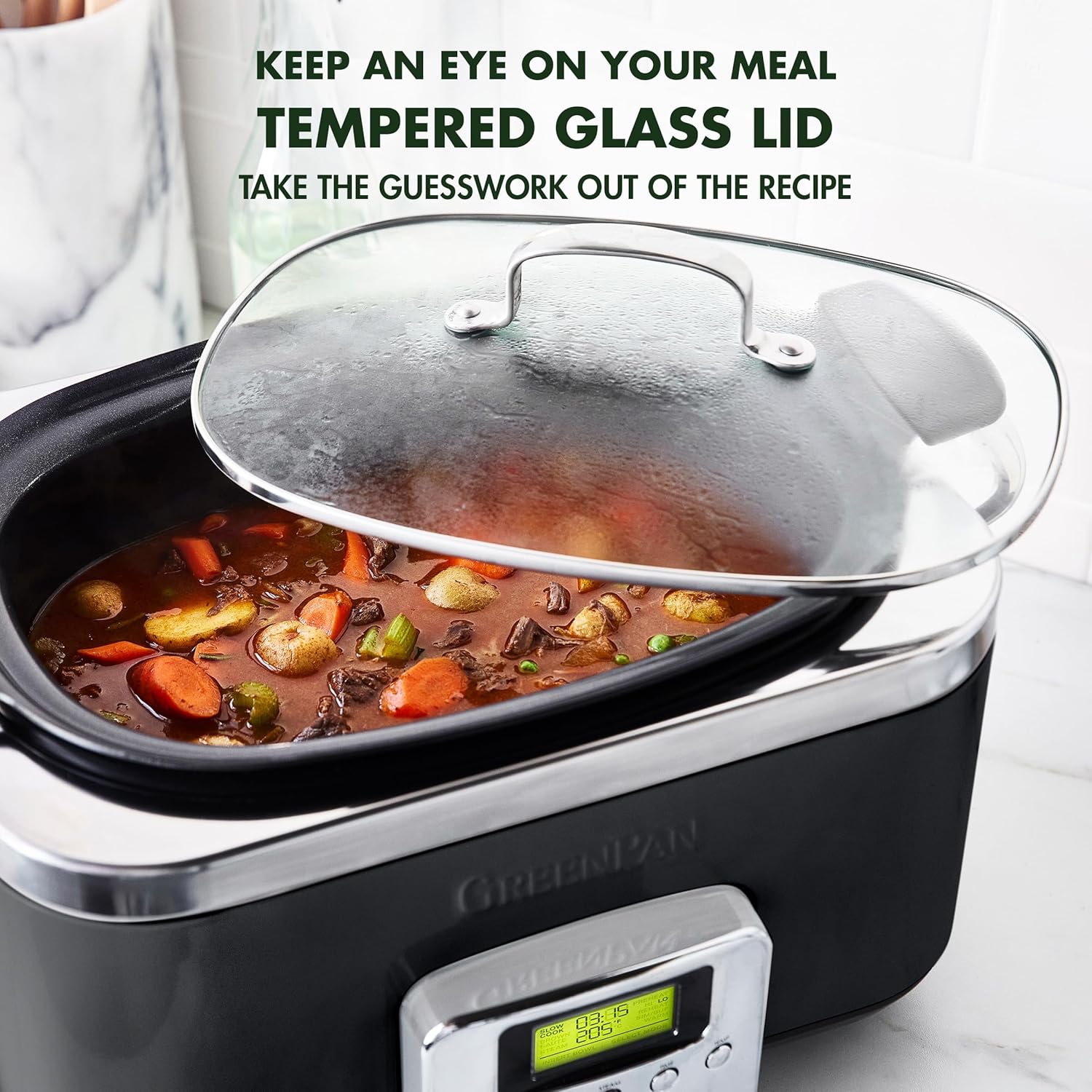 8-in-1 Programmable 6QT Electric Slow Cooker with Dishwasher-Safe Lid and Removable Base wourant