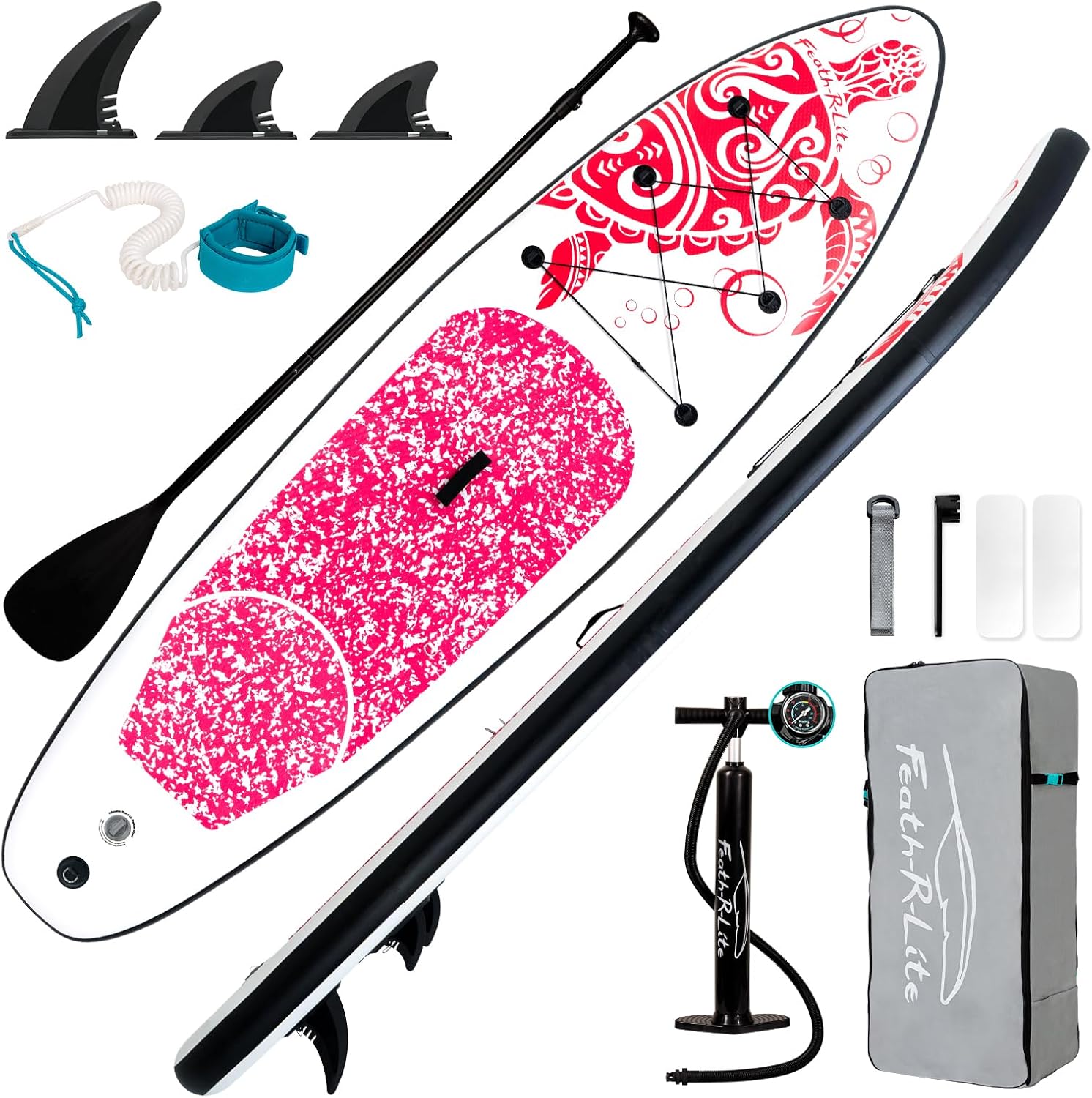 FEATH-R-LITE Inflatable Ultra-Light Stand Up Paddle Board for All Skill Levels