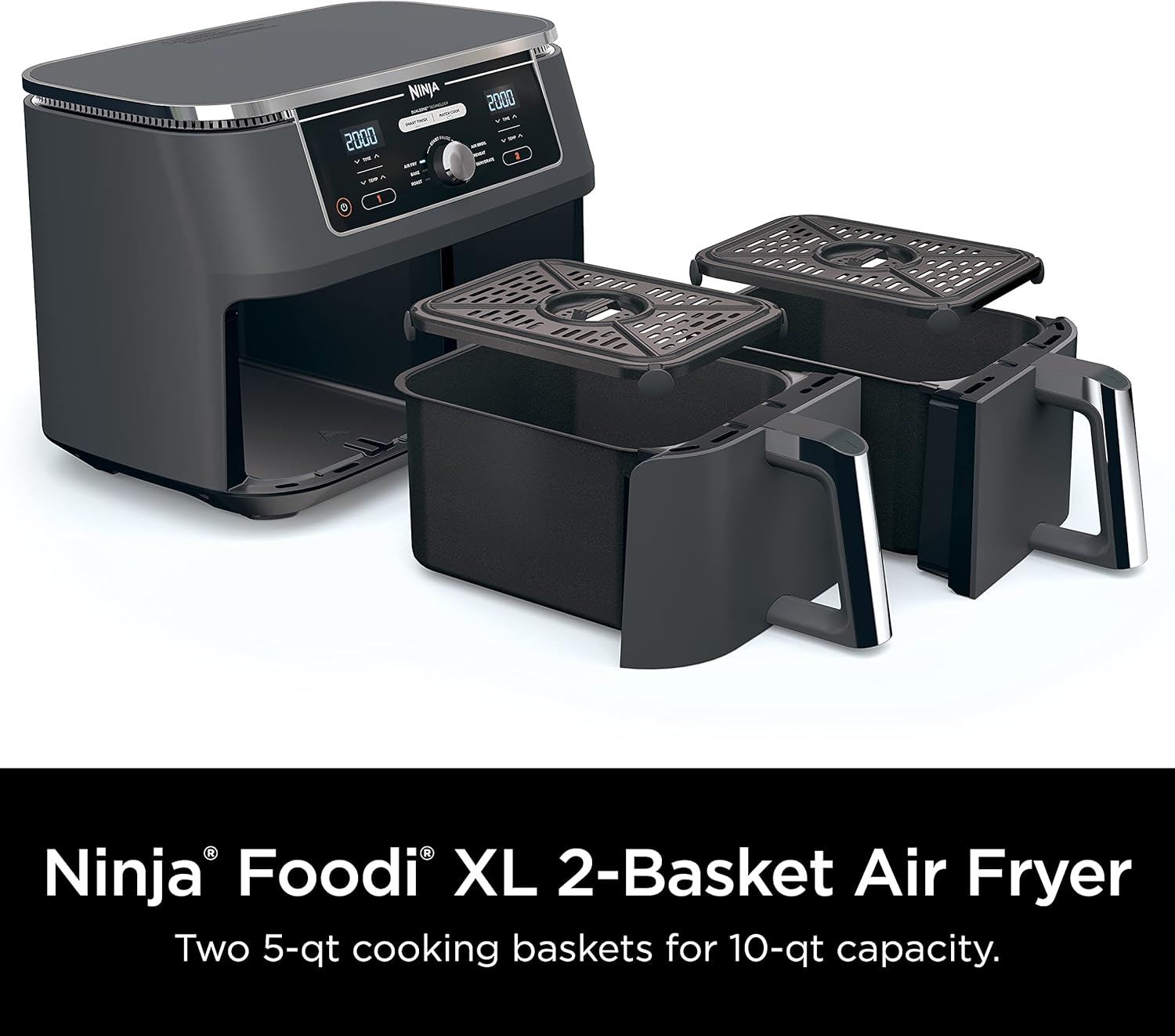Ninja Foodi 6-in-1 FlexBasket Air Fryer with 7-Quart MegaZone and Basket Divider wourant