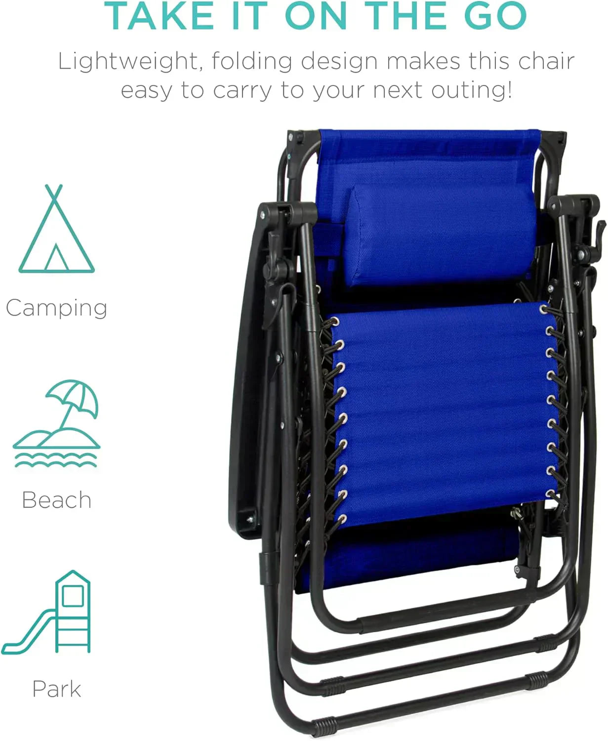 Best Choice Products Folding Zero Gravity Recliner Patio Lounge Chair Adjustable Canopy Shade wourant