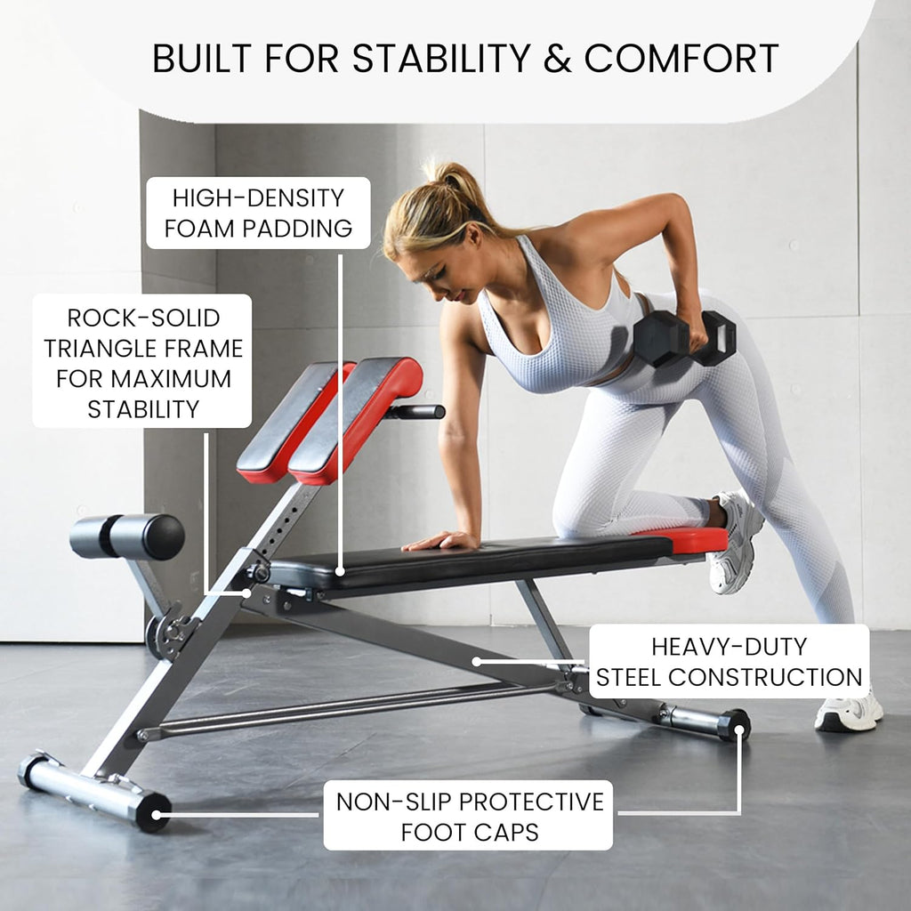 FF Finer Form Multi-Functional Weight Bench for Full All-in-One Body Workout Adjustable Workout Bench Press wourant