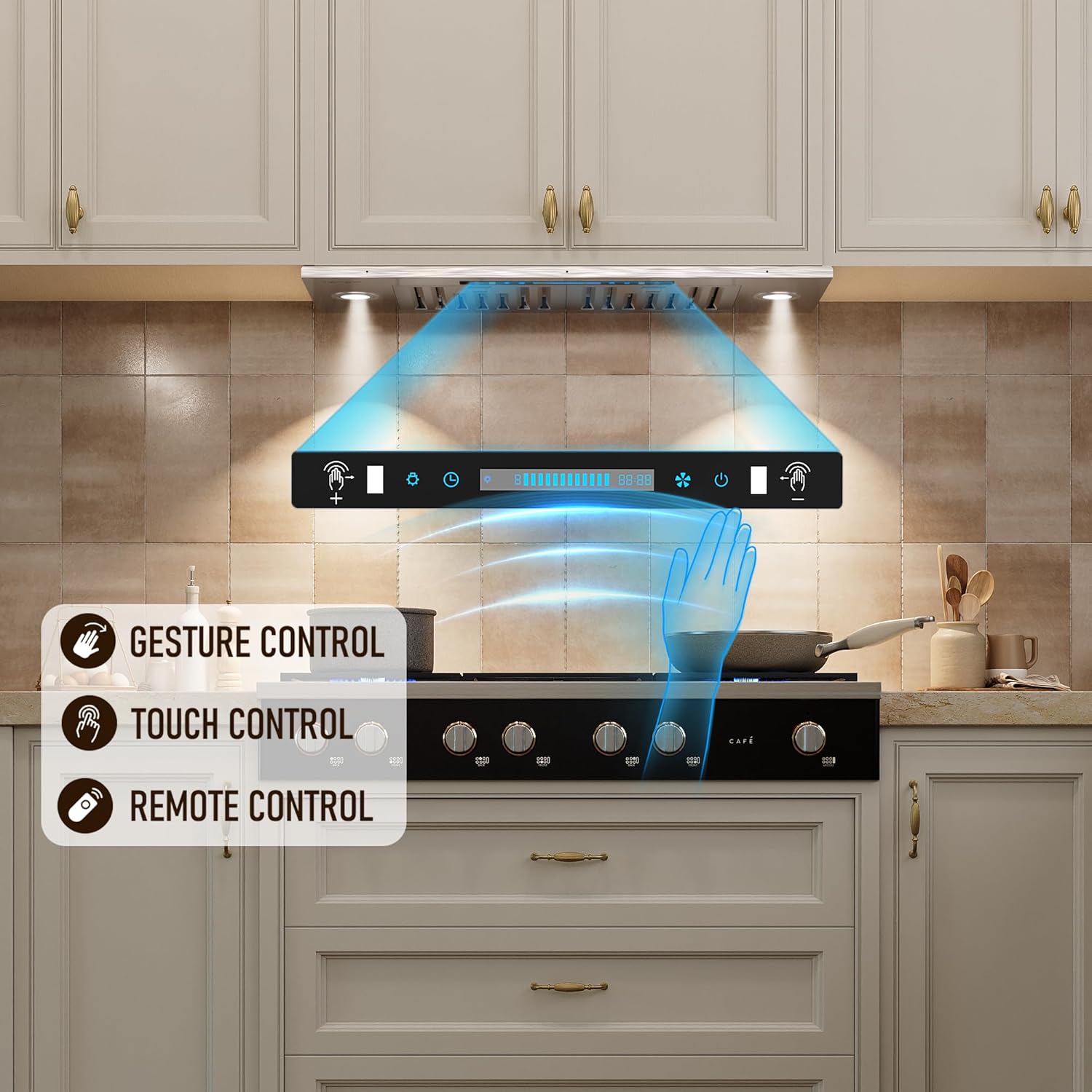 IKTCH 30" Built-in/Plug-in Range Hood 900 CFM, Ducted/Ductless Convertible Ducted, Stainless Steel Kitchen Range Hood wourant