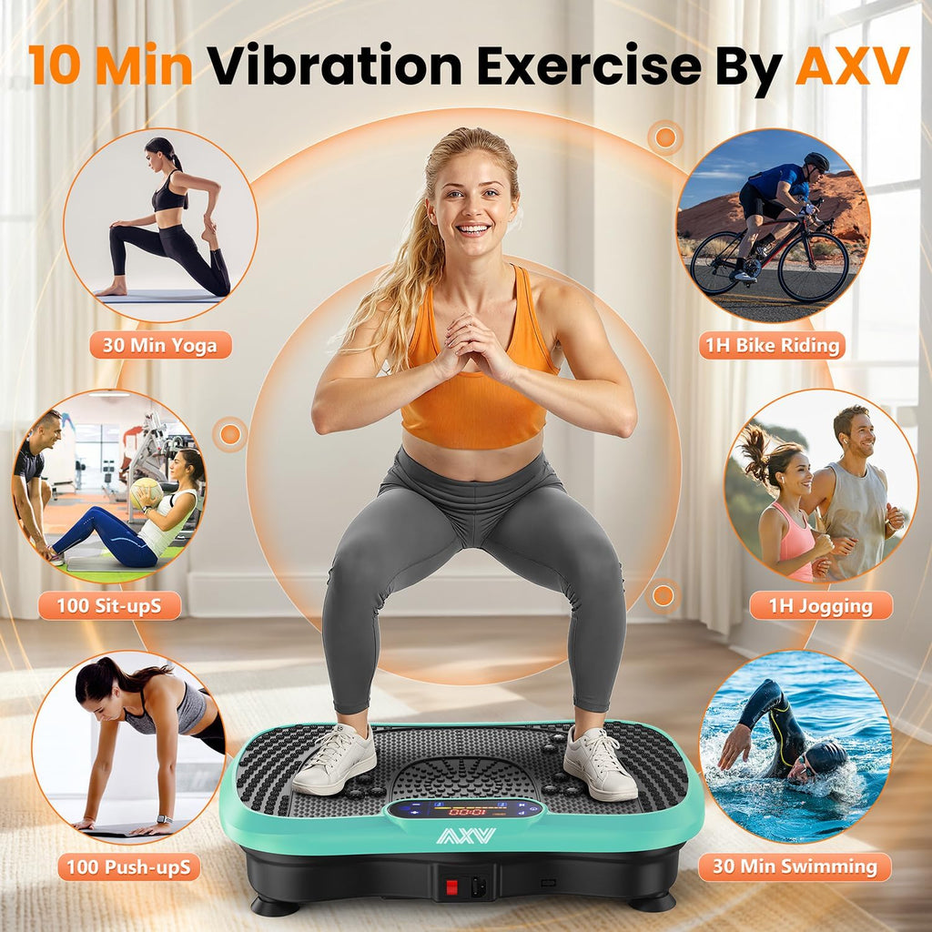 AXV Vibration Plate Fitness Platform Trainer Suitable for men and women to lose weight and burn fat at the gym wourant