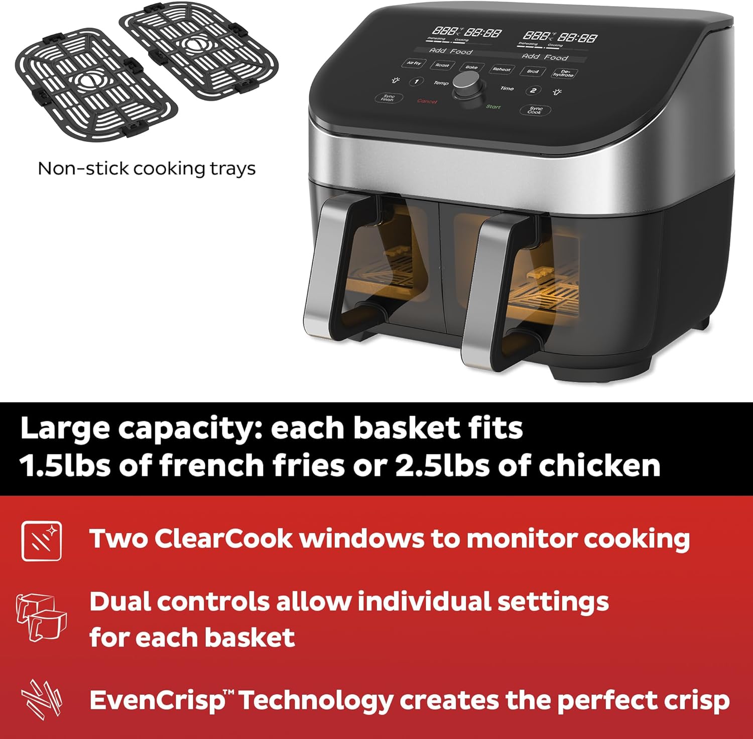Instant Pot Vortex Plus 6QT Air Fryer with Odor Erase Technology,6-in-1 Functions that Crisps,Roasts, Broils,Dehydrates, Bakes & Reheats, 100+In-App Recipes, from the Makers of Instant Pot,1700W,Black wourant
