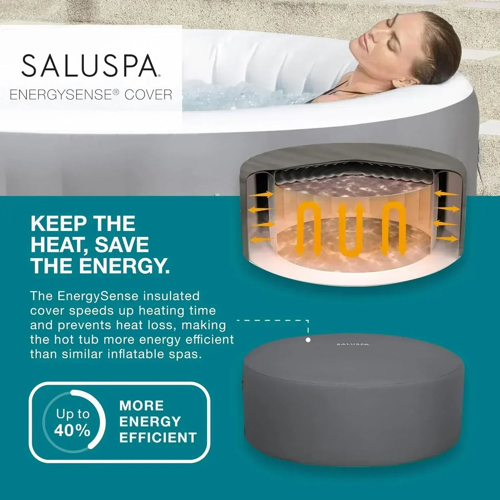 Bestway SaluSpa Miami EnergySense AirJet Inflatable Hot Tub Spa 71" x 26" Portable Hot Tub wourant
