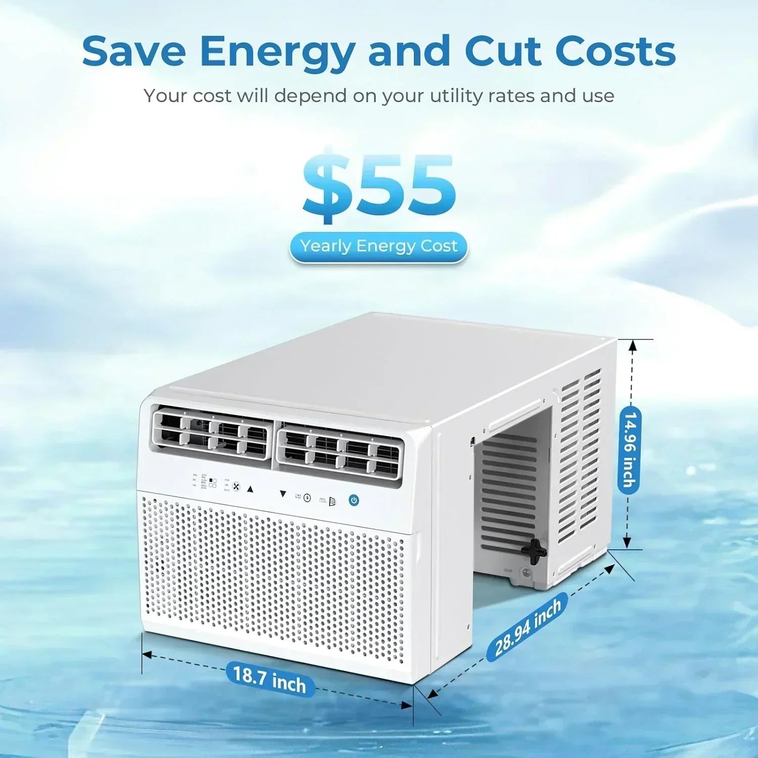 Antarctic Star U-Shaped Air Conditioner Window 12000BTU Ultra Quiet Window Air Conditioner Cools wourant