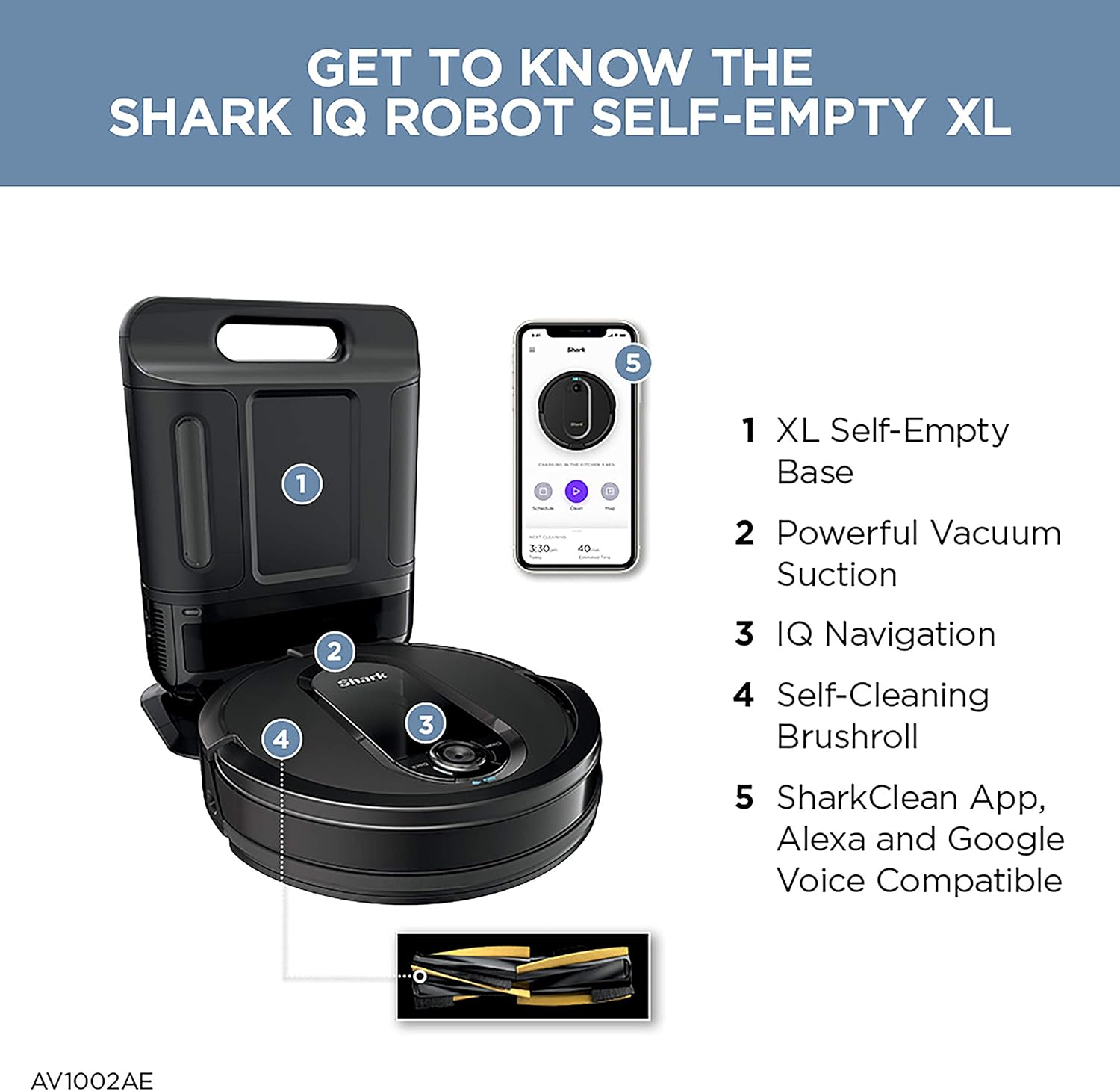 Robot Vacuum & Mop Combo, Powerful Suction, Matrix Plus, 60-Day Debris Capacity, HEPA Bagless Self Empty Base, Sonic Mopping, Home Mapping for Pet Hair - Carpets & Hardfloor, AV2610WA wourant