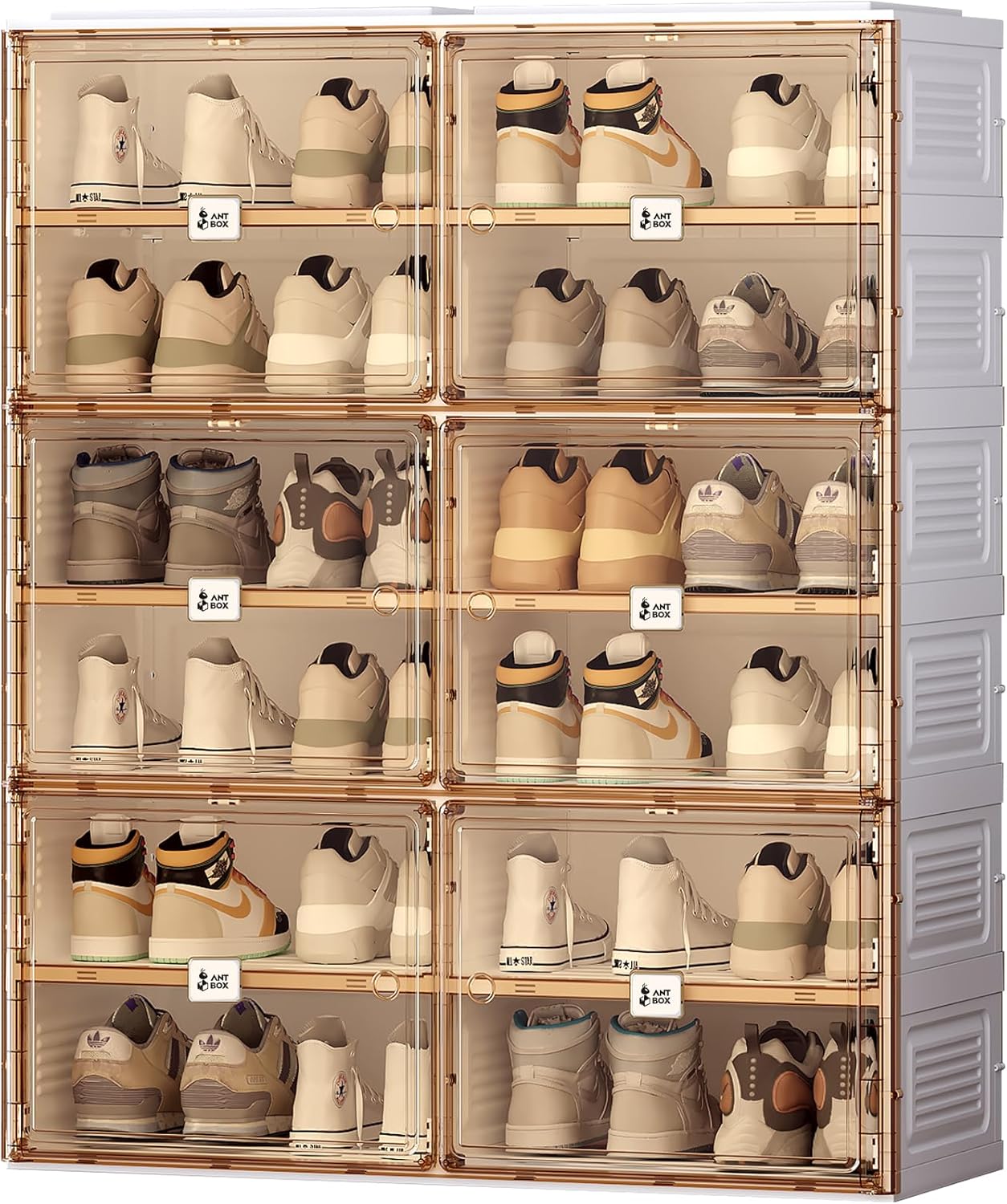 ANTBOX Portable Shoe Rack Organizer for Closet Entryway, Stackable Sneaker Storage wourant