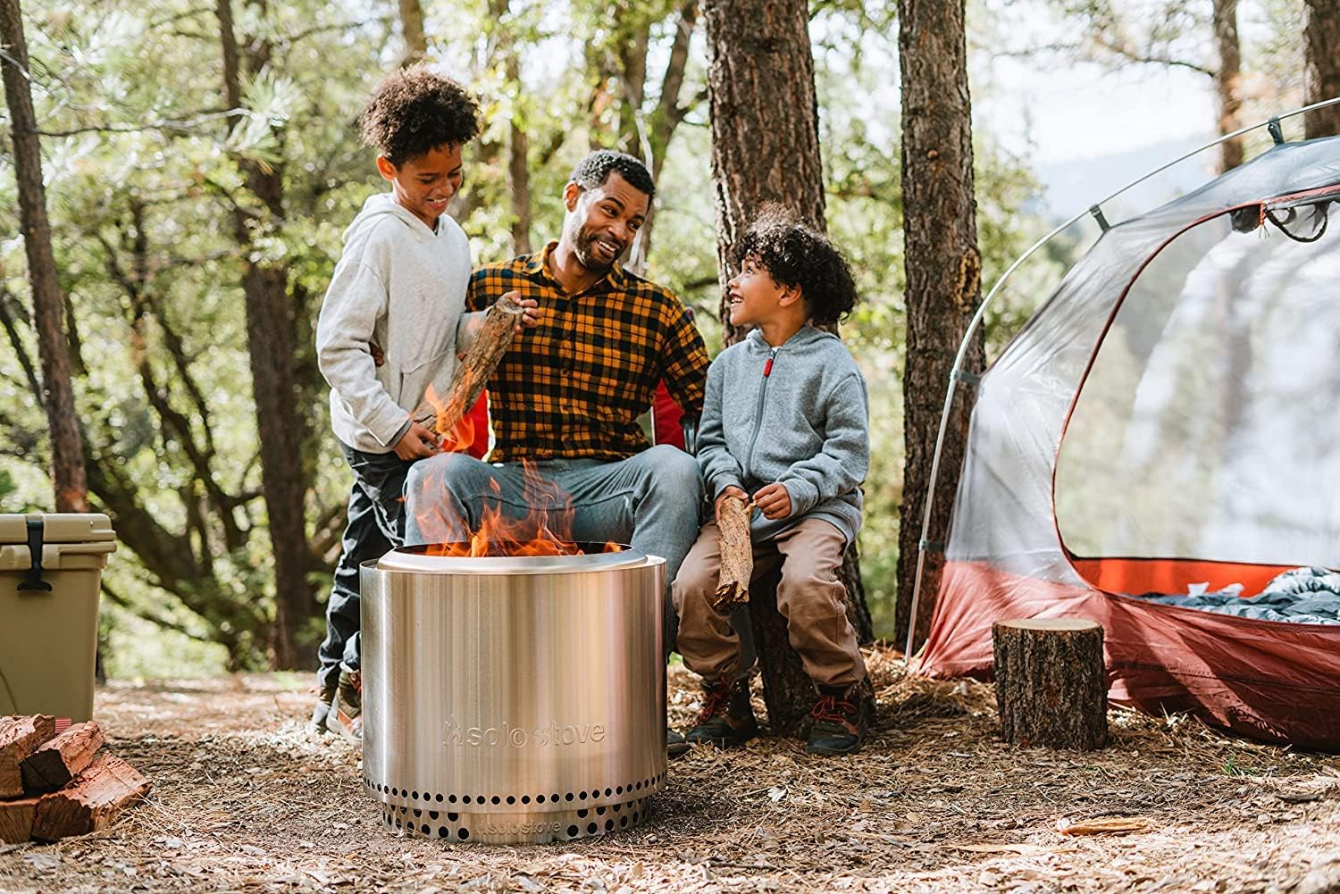 Solo Stove Bonfire 2.0 with Stand, 19.5 Inch Smokeless Fire Pit with Removable Ash Pan - Portable Outdoor Fire Pit - Stainless Steel Wood Burning Fireplace, Ideal for 4-6 People, 21.75 lbs wourant
