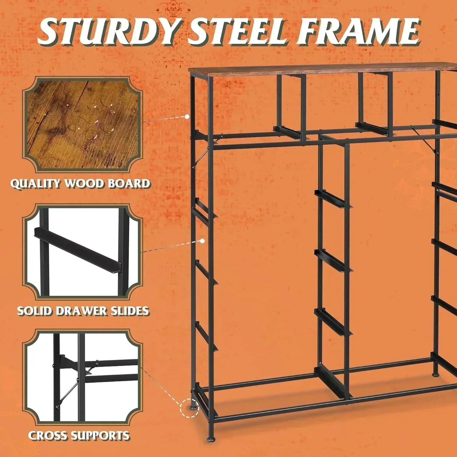Storage Organizer Unit 11 Fabric Bins Storage Drawers Organizer Steel Frame Tall Storage Tower wourant