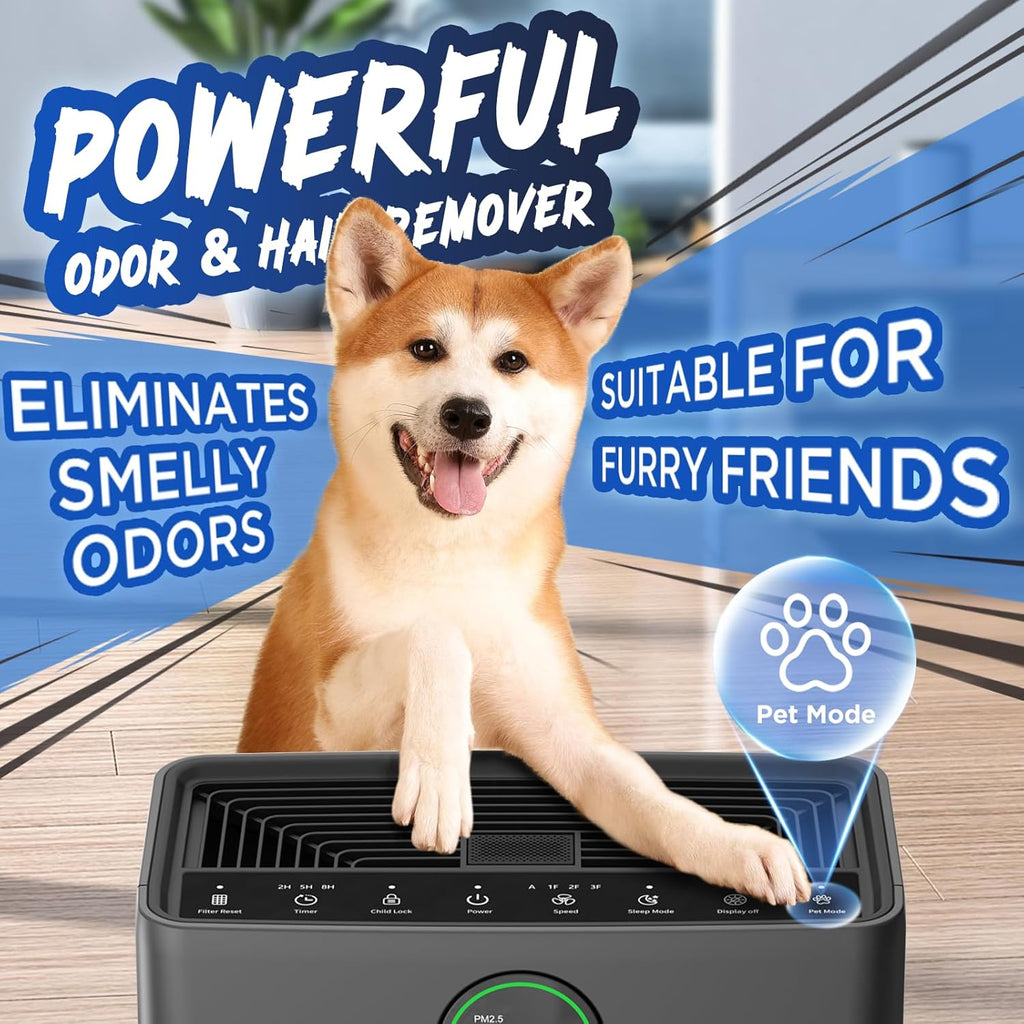 Air Purifiers for Home Large Room up to 2200sq.ft, MOOKA Air purifier for Home Pets with Washable Filter wourant