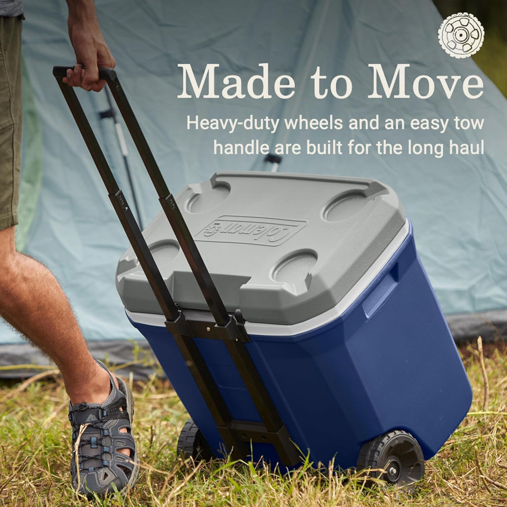 Coleman Insulated Portable Rolling Cooler with Wheels, Leak-Proof Outdoor Hard Cooler, Keeps Ice for Up to 5 Days, 100 Quart wourant