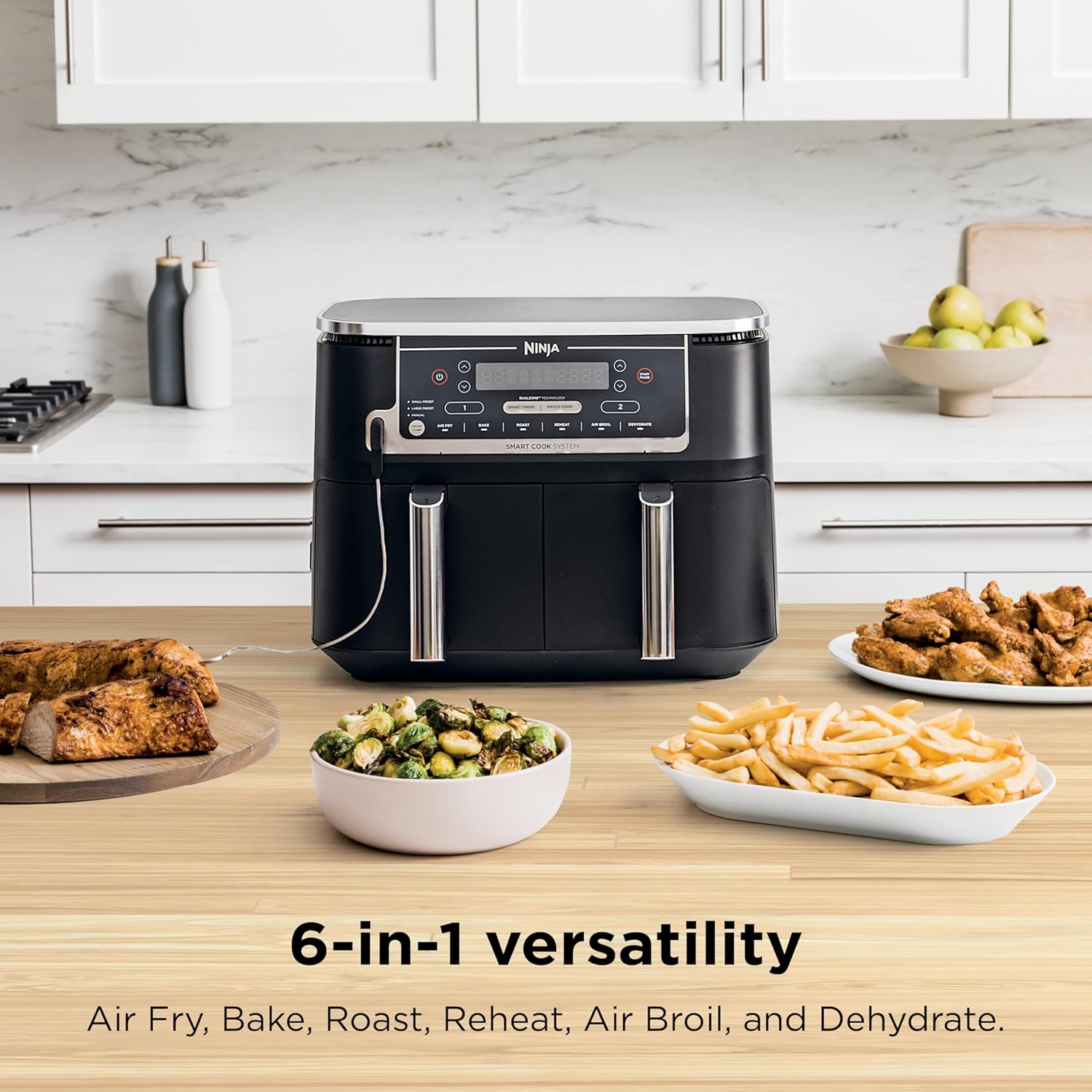 Ninja Foodi 6-in-1 FlexBasket Air Fryer with 7-Quart MegaZone and Basket Divider wourant