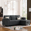 Vongrasig Convertible Sectional Sofa Couch 3 Seat L Shaped Sofa with Removable Pillows wourant