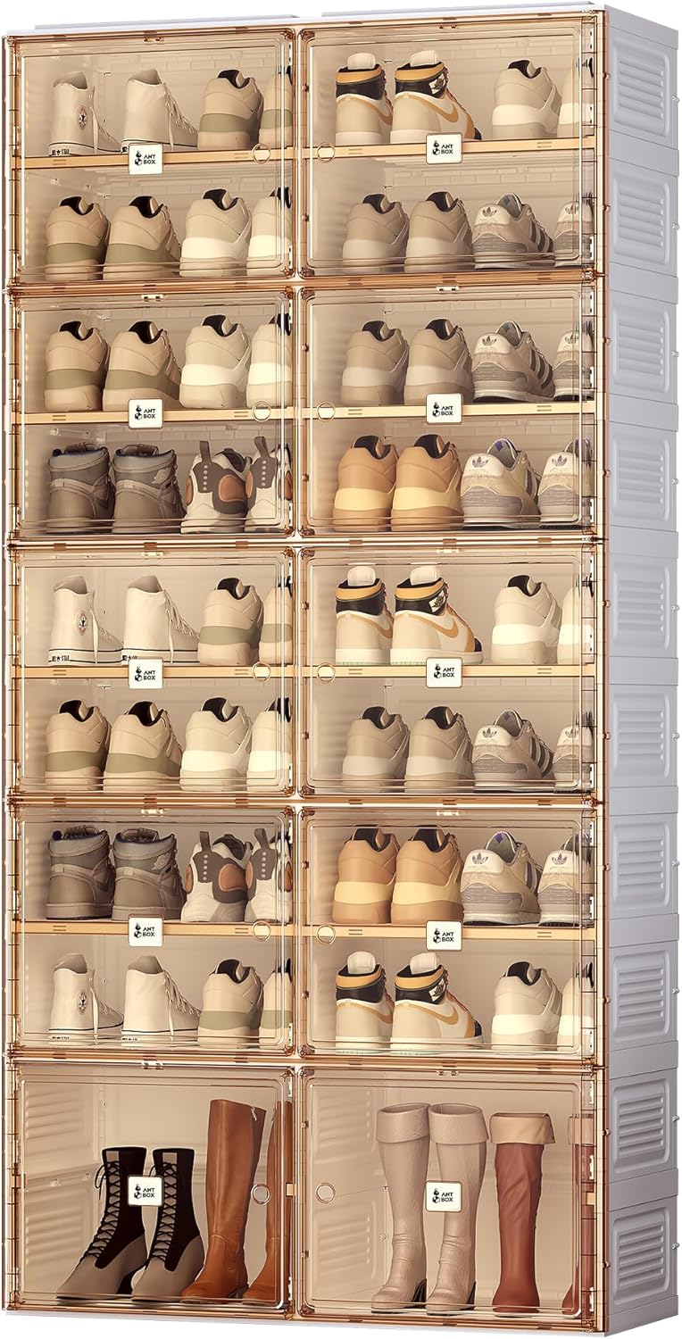 ANTBOX Portable Shoe Rack Organizer for Closet Entryway, Stackable Sneaker Storage wourant