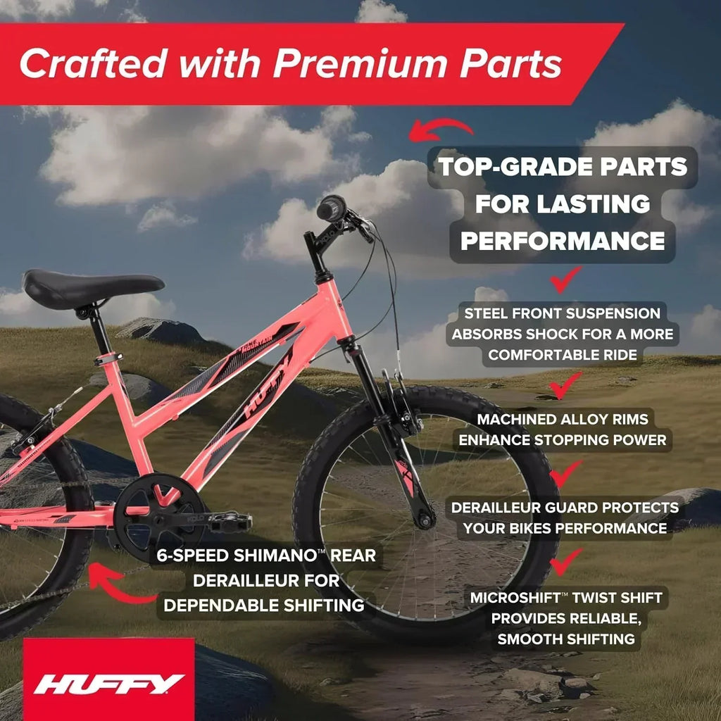 Huffy Stone Mountain Hardtail Mountain Bike for Boys/Girls/Men/Women 20"/24"/26" Sizes wourant