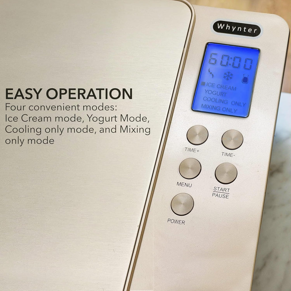 Whynter ICR-300SS 0.5-Quart Stainless Steel Rolled Ice Cream Maker With Compressor wourant