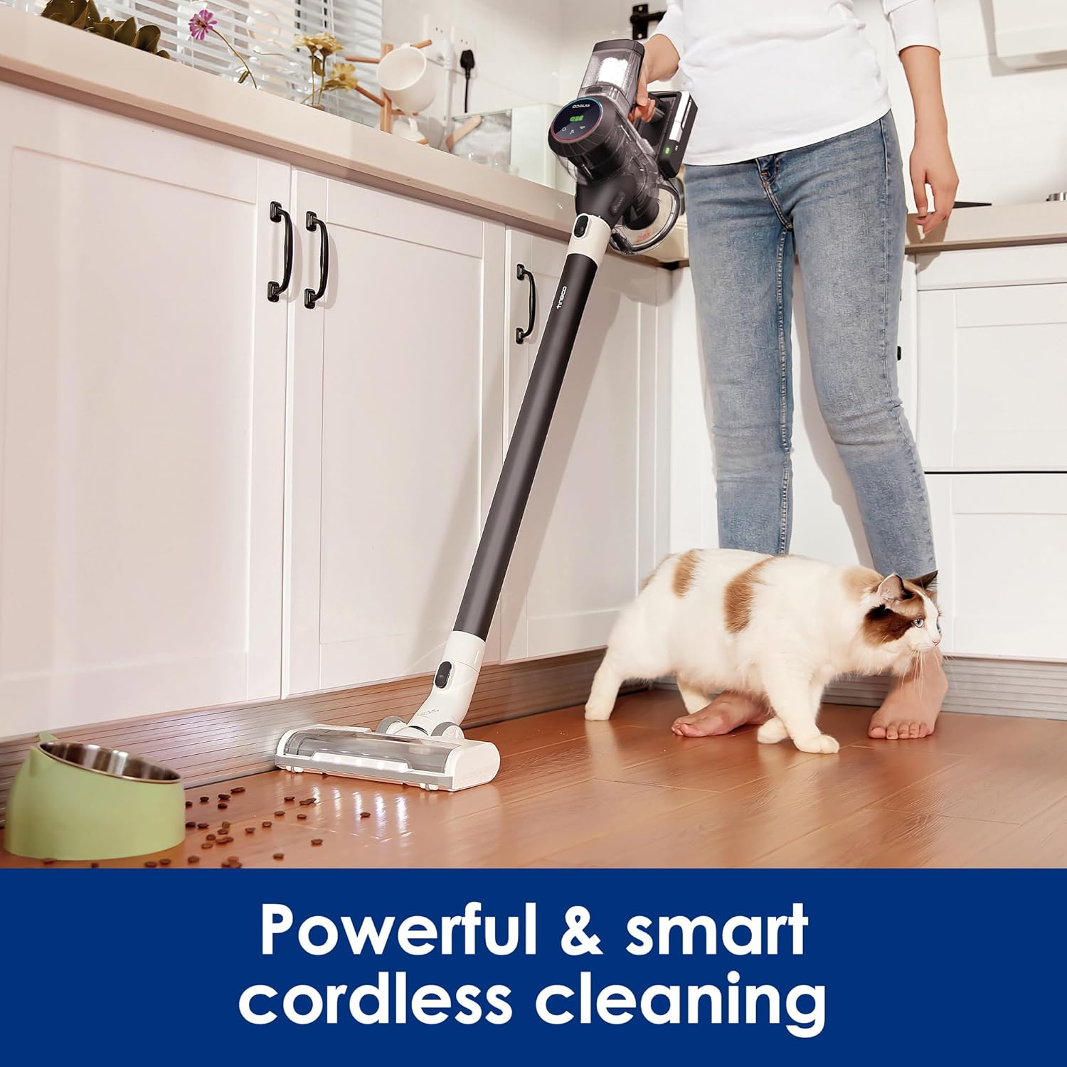Cordless vacuum cleaner, smart stick handheld vacuum cleaner, strong suction, light weight, cordless handheld vacuum cleaner deep cleans hair, hard floors, carpets, cars wourant
