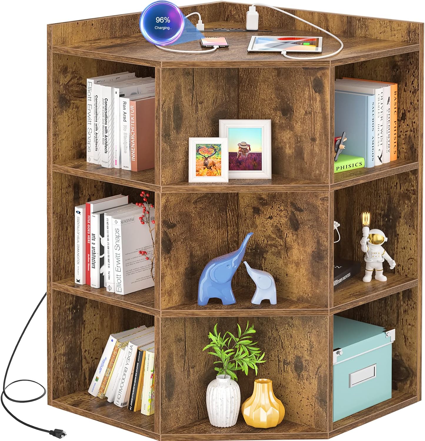 Aheaplus Corner Cabinet Corners Cube Toy Storage for Small Space wourant