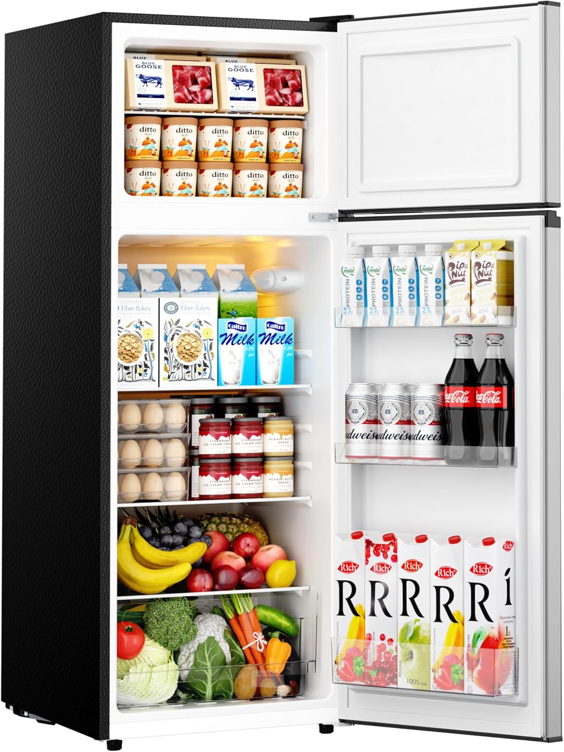 EUHOMY 3.2 Cu.Ft Mini Fridge with Freezer Single Door Compact Refrigerator Adjustable Thermostat wourant
