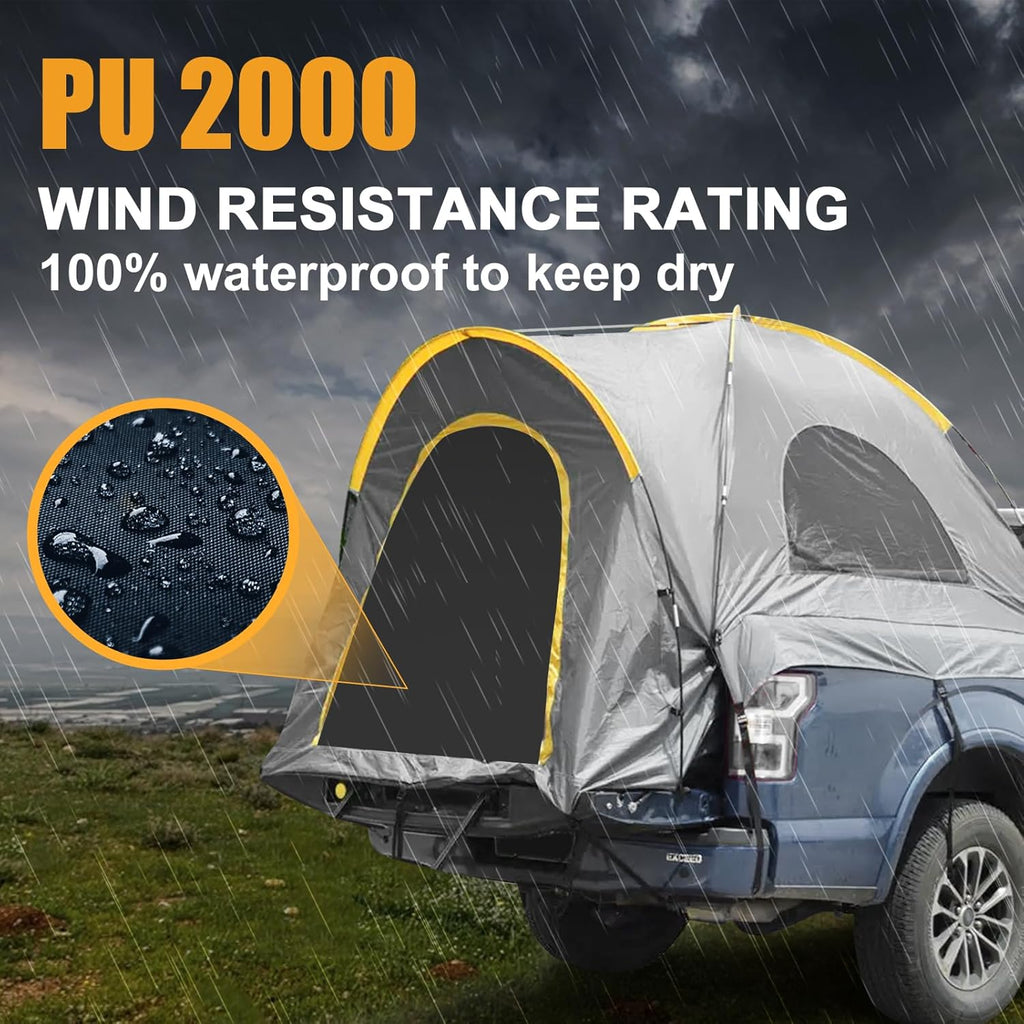 SUV Tent, 5-9 Person Rectangle Car Tent for Family, Waterproof & Windproof for Car Camping, Large Camping Tents with Storage Bag, SUV, Van, Jeep, Pickup 8FT L x 10.6FT W x 7.2FT H wourant