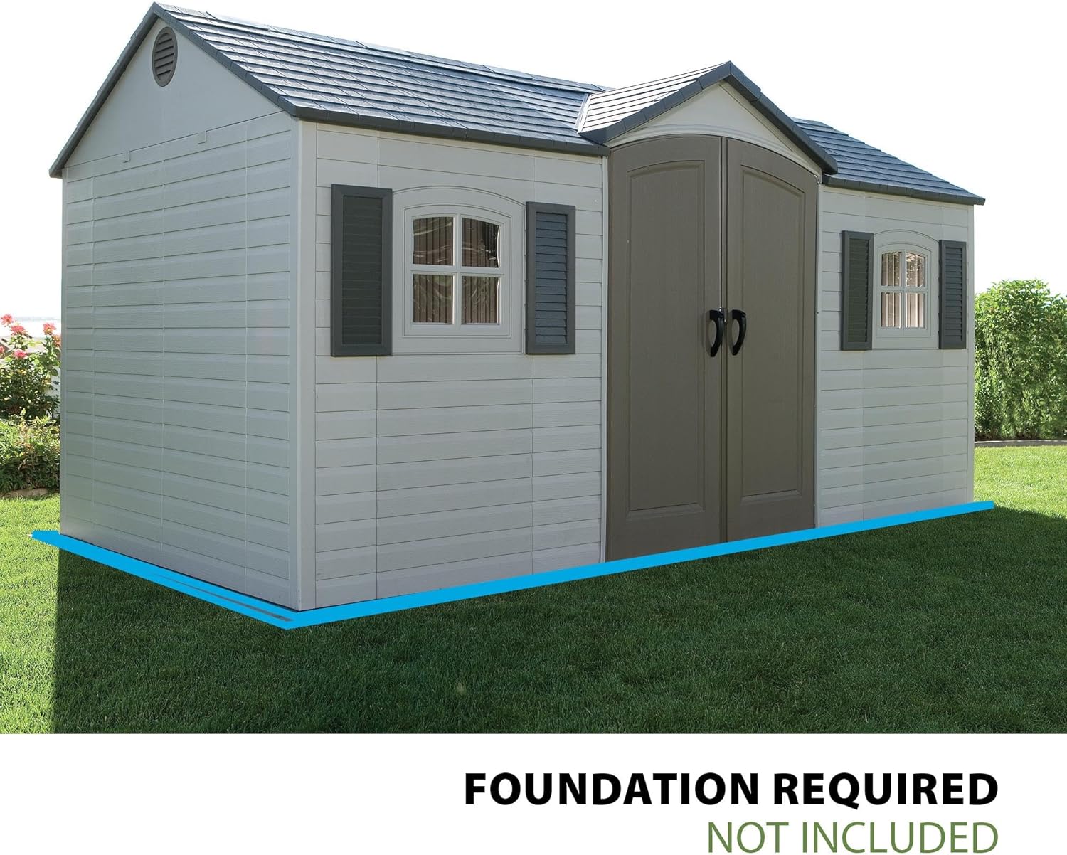 Lifetime 6446 Outdoor Storage Shed, 8 x 15 Foot, Desert Sand wourant