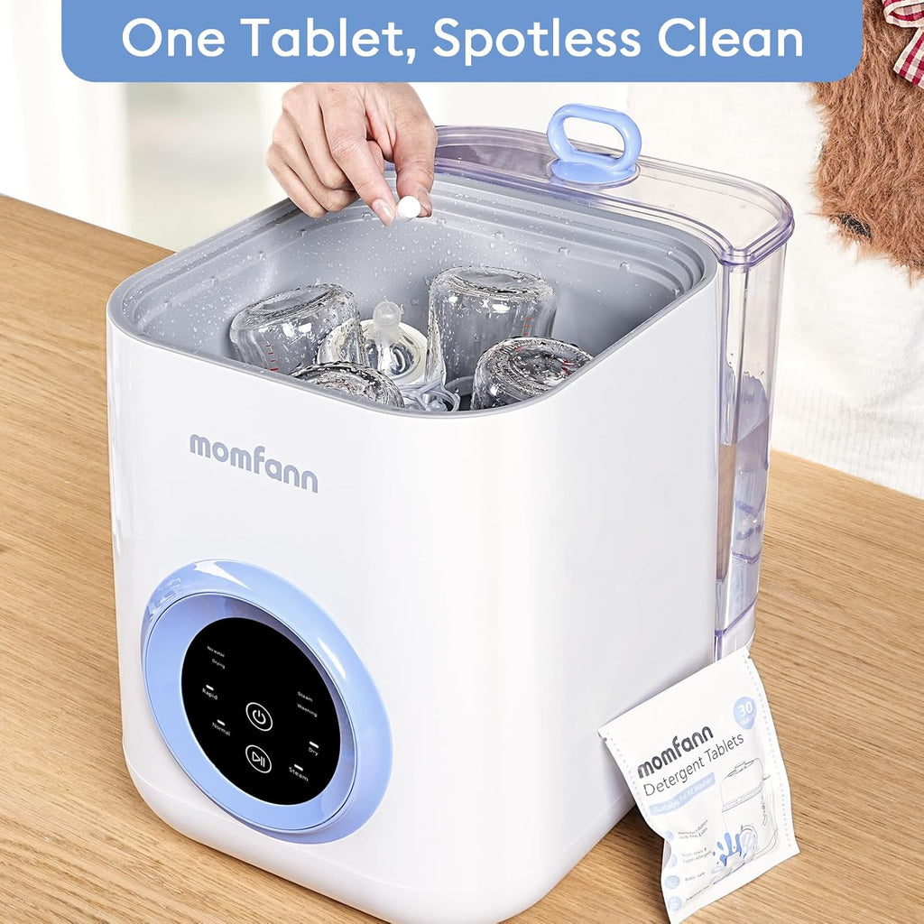 Baby Bottle Washer-19 Min Rapid Wash, Sterilizer and Dryer, All-in-One Cleaner, Bottles, Pump Parts & Baby Essentials wourant