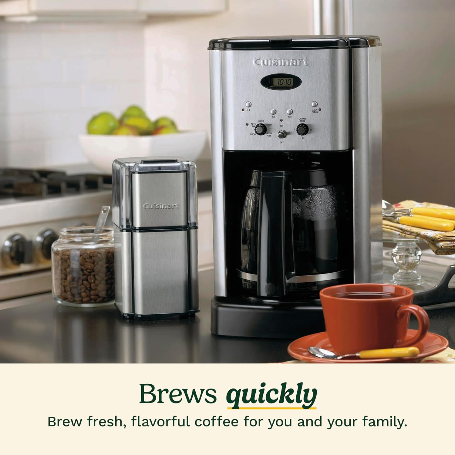 Cuisinart DCC-1200P1 Brew Central 12-Cup Programmable Coffeemaker Coffee Maker, Carafe, Brushed Chrome wourant