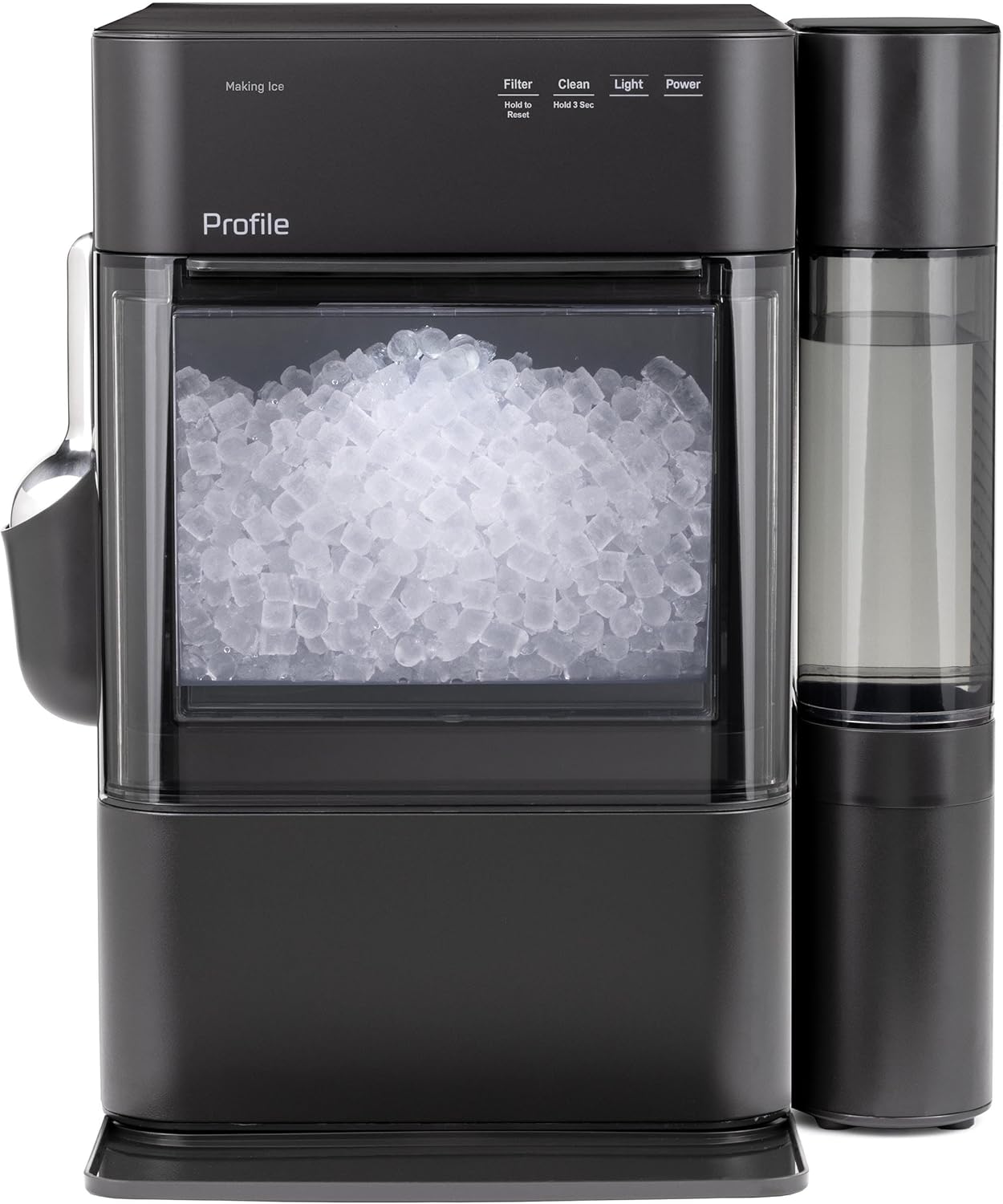 GE Profile Opal 2.0 Ultra Nugget Ice Maker with Side Tank and Scale Inhibiting Filter, Scoop Included, 38 lbs in 24 Hours, Pellet Ice Machine with WiFi & Smart Connected, Stainless Steel woonhhop