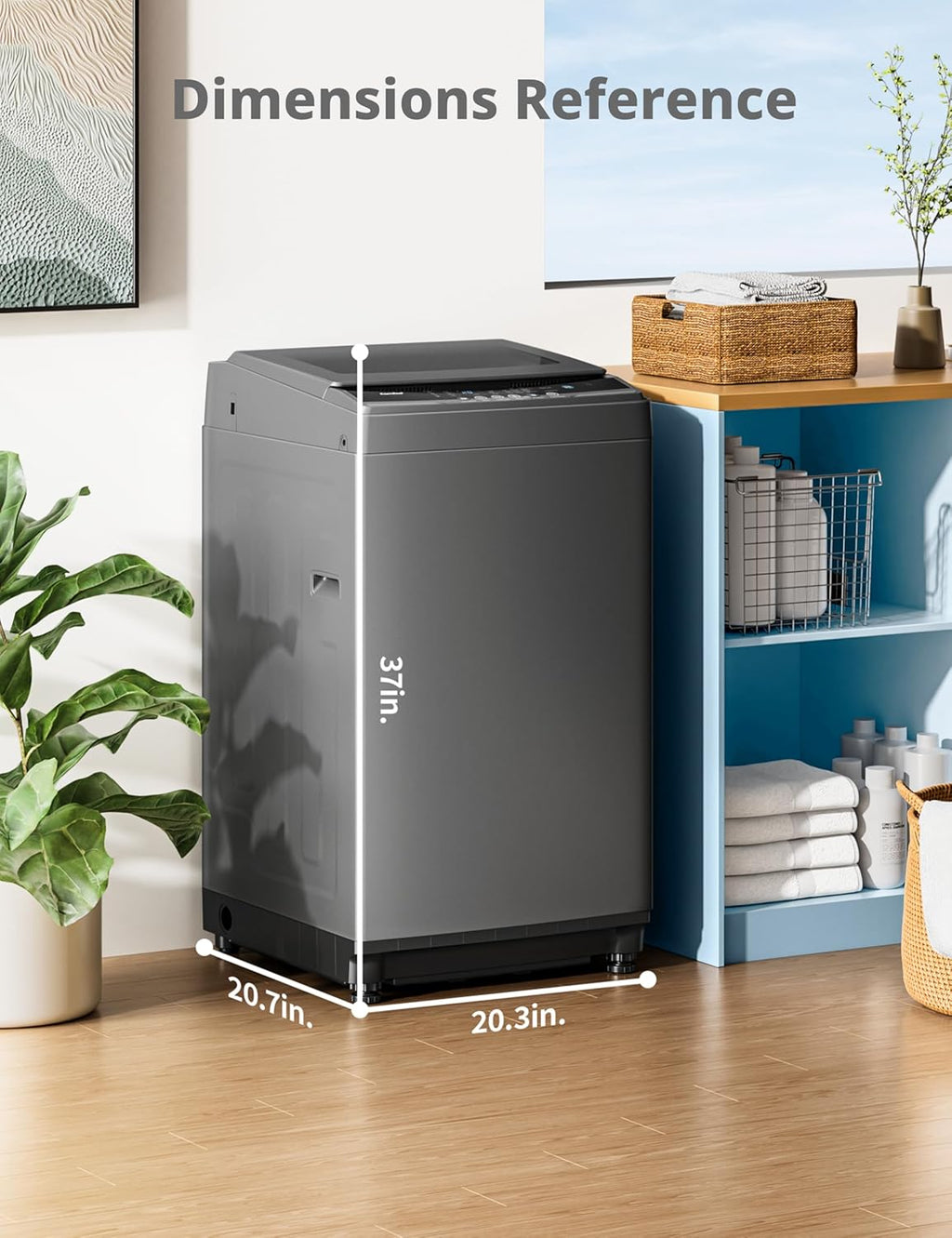 Comfee Portable Washing Machine, 0.9 cu.ft Compact Washer With LED Display, 5 Wash Cycles, 2 Built-in Rollers, Space Saving Full-Automatic Washer wourant
