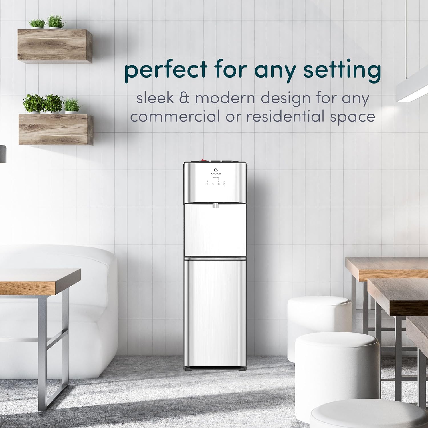 Avalon A3F Bottom Loading Water Cooler Dispenser with BioGuard-3 Temperature Settings-UL-Filtered wourant