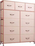 Storage Organizer Unit with 11 Fabric Bins, Storage Drawers Organizer with Steel Frame, Tall Storage Tower Organizaton wourant
