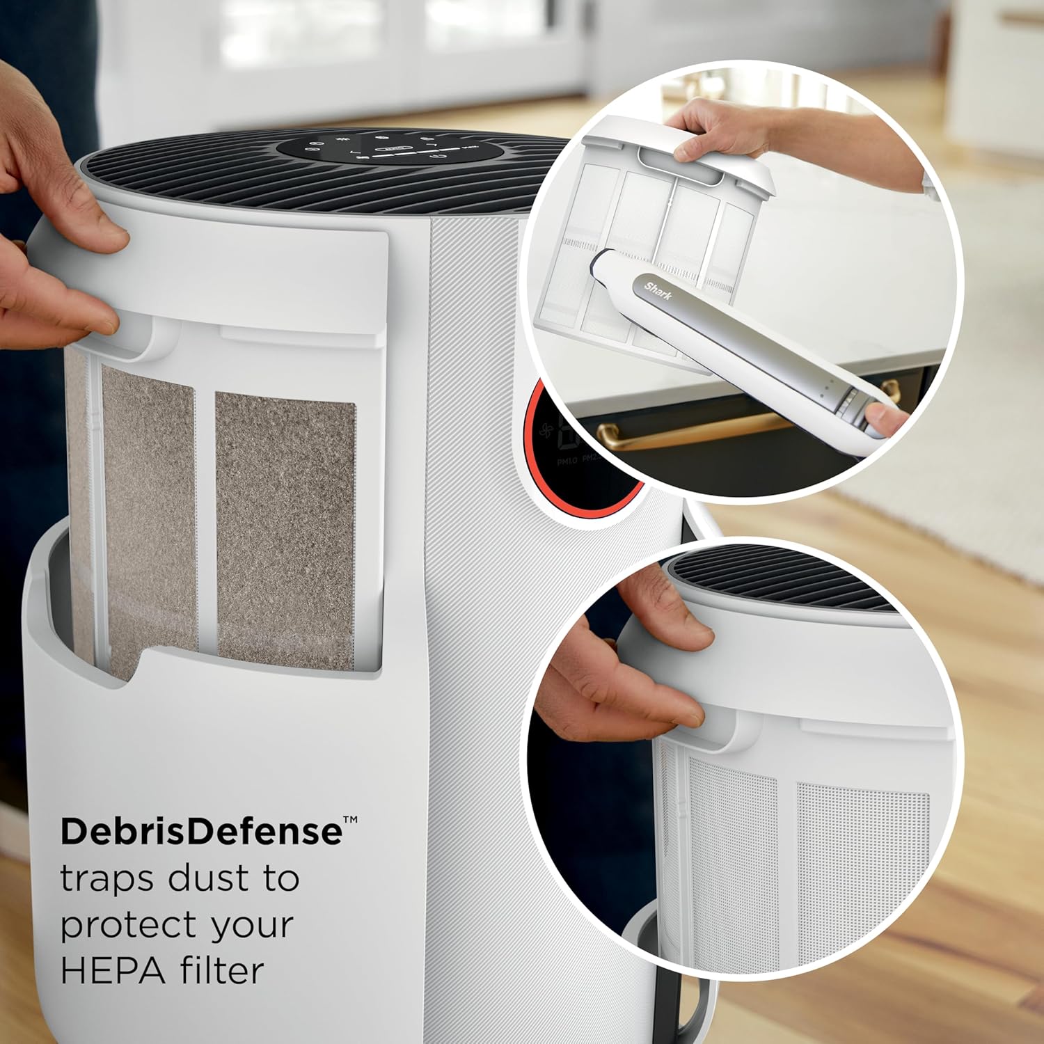 Air Purifier Compact Pro with Long-lasting HEPA Exceeding Filtration, For Pet Dander, Dust, Smoke, Allergens, Up to 250 sq. ft. wourant
