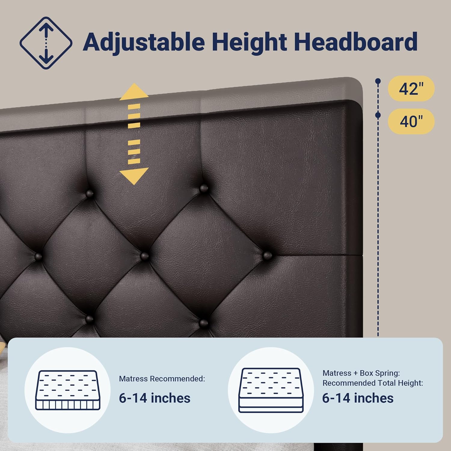 Allewie Upholstered Queen Size Platform Bed Frame with 4 Storage Drawers and Headboard wourant