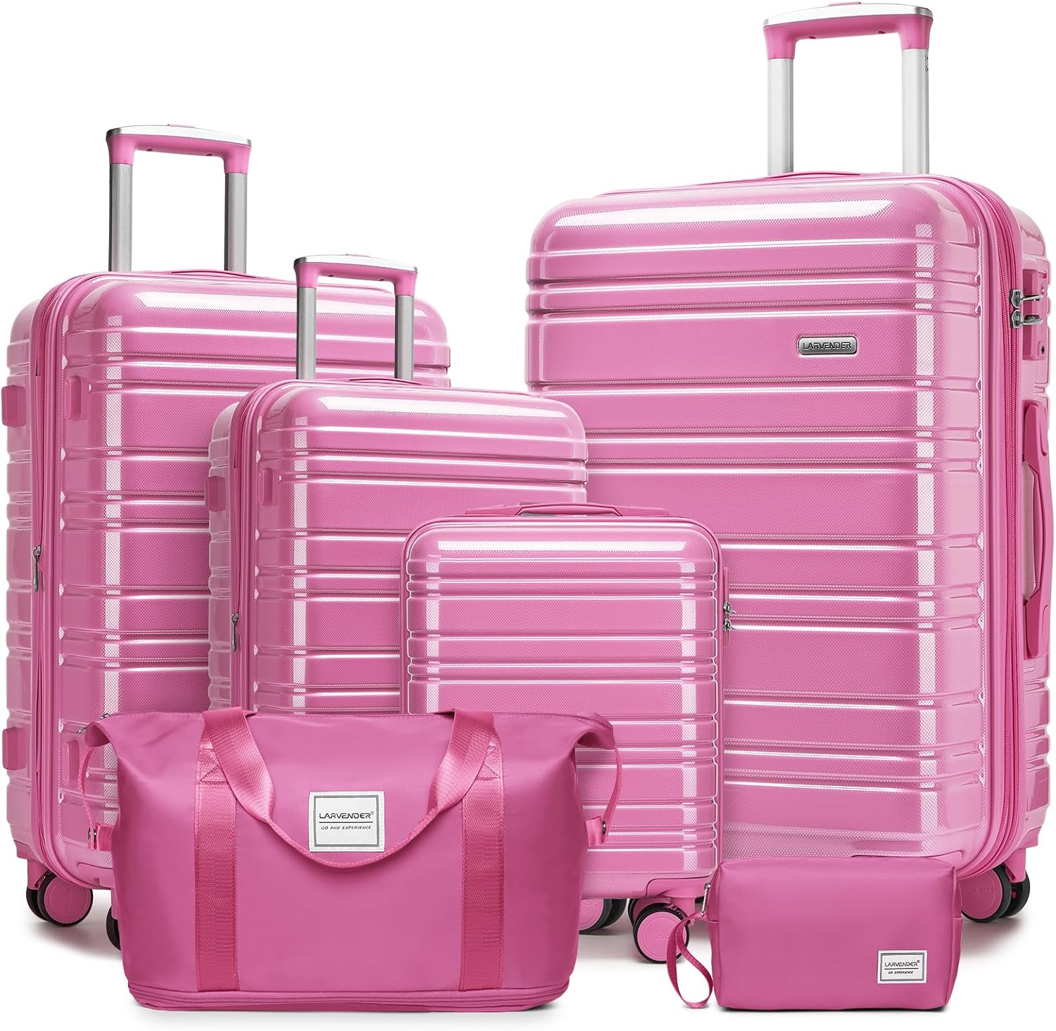 6-piece luggage set, expandable hardshell suitcase set with spinner wheels, lightweight rolling luggage set wourant