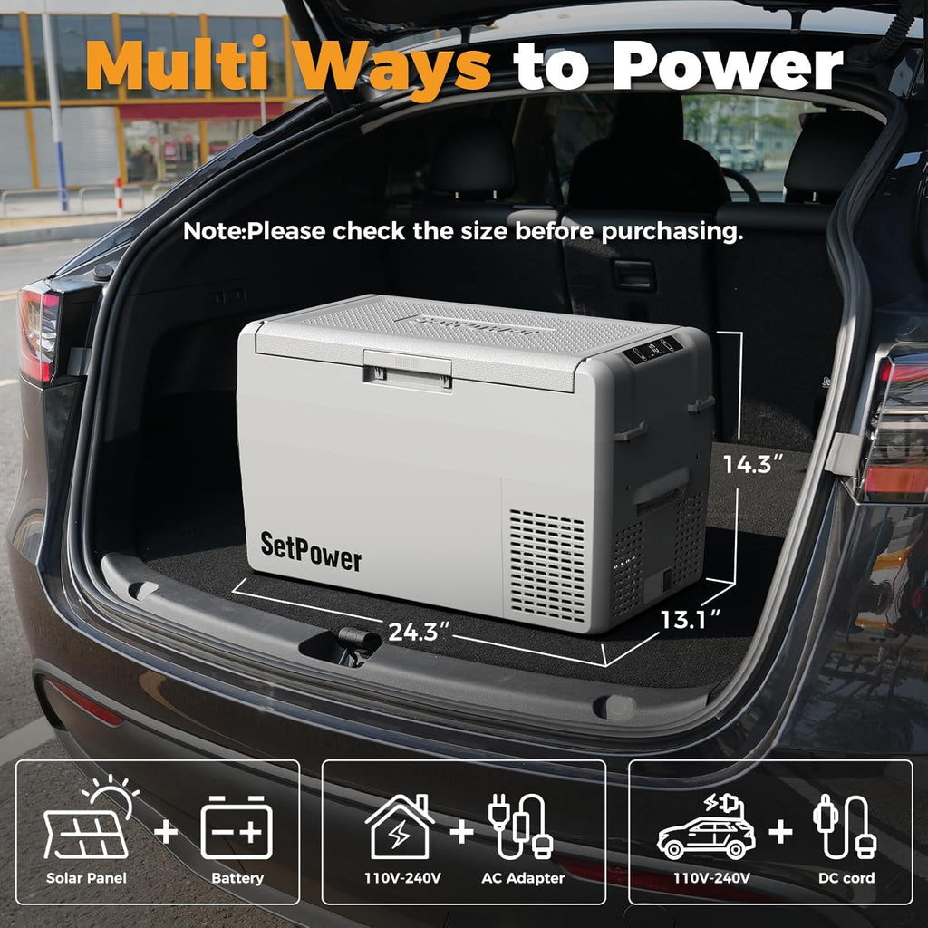 12V Refrigerator 21 Quart Portable Freezer 50 Hours Keep Cool,Electric Cooler for Vehicles Car Refrigerator 12V Portable Fridge for Car Camping Truck Van RV SUV Road Trip Travel RF20 wourant