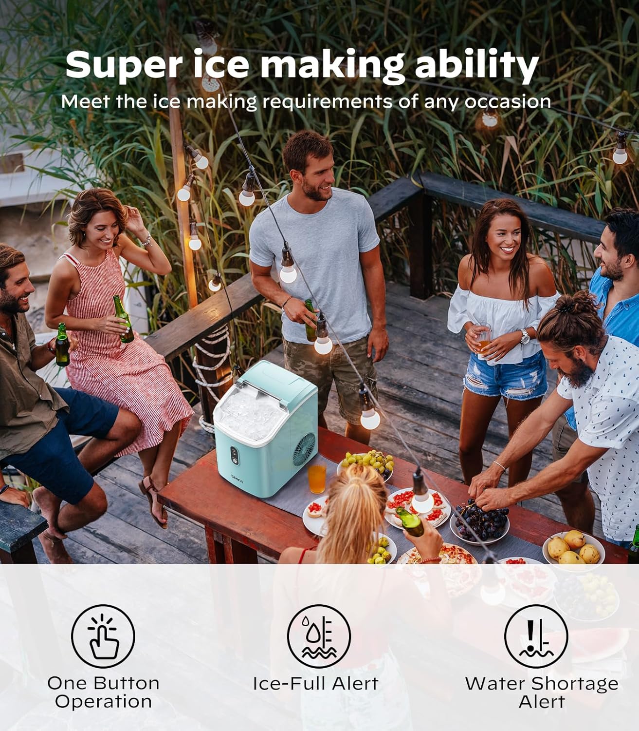 Nugget Ice Maker Countertop, Silonn Chewable Pellet Ice Machine with Self-Cleanin Function, 33lbs/24H Portable Ice Makers for Home Kitchen Officce, Black wourant
