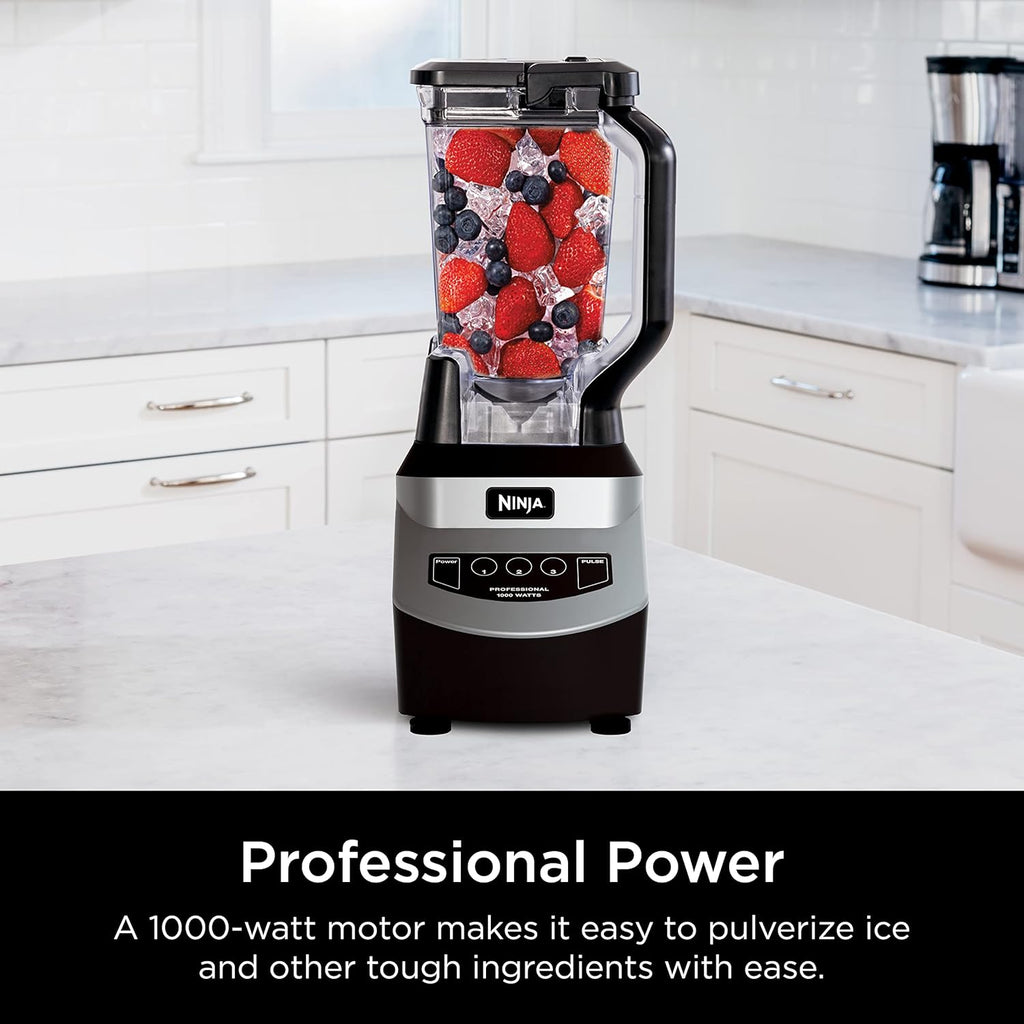 Ninja BL610 Professional 72 Oz Countertop Blender with 1000-Watt Base and Total Crushing Technology for-Smoothies, Ice and Frozen Fruit, Black wourant