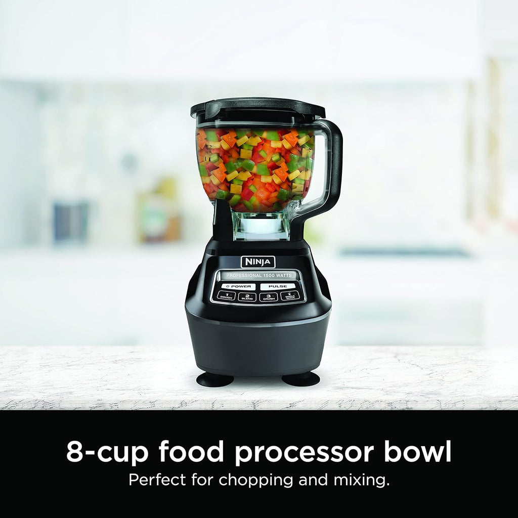 Ninja Mega Kitchen System, 1500-Watt, 72-Ounce Full-Size Blender and 8-Cup Food Processor with (2) 16-Ounce To-Go Cups wourant