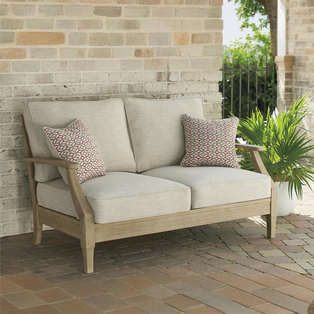 Coastal view outdoor terrace eucalyptus sofa wourant