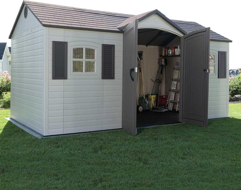 Lifetime 6446 Outdoor Storage Shed, 8 x 15 Foot, Desert Sand wourant