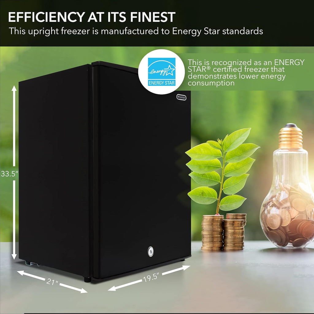 Whynter CUF-112SS Mini, Energy Star Rated Small Upright Freezer with Lock, Stainless Steel -1.1 Cubic Feet wourant