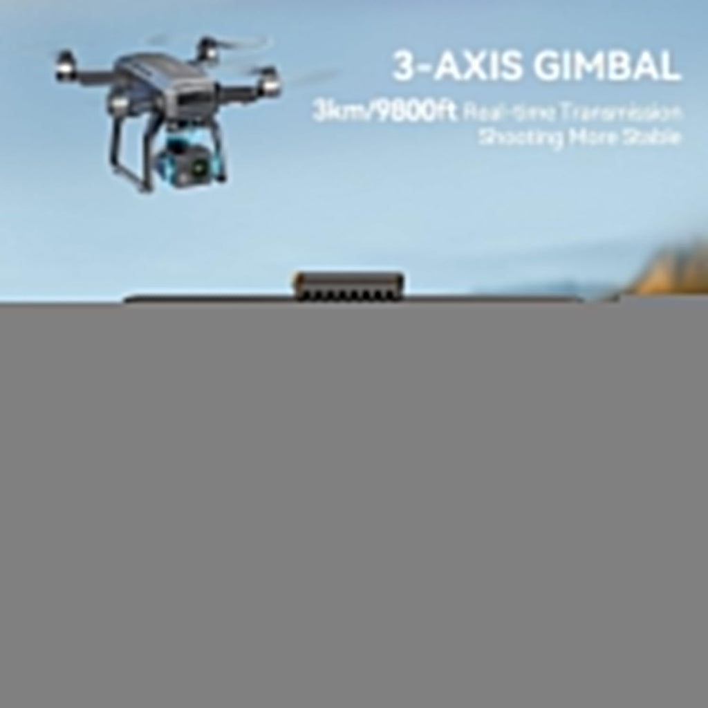 Adult-specific camera drone with 4K UHD aerial photography, 3-axis gimbal, 10,000-foot control, 3 batteries for 75 minutes of flight time, and GPS tracking wourant