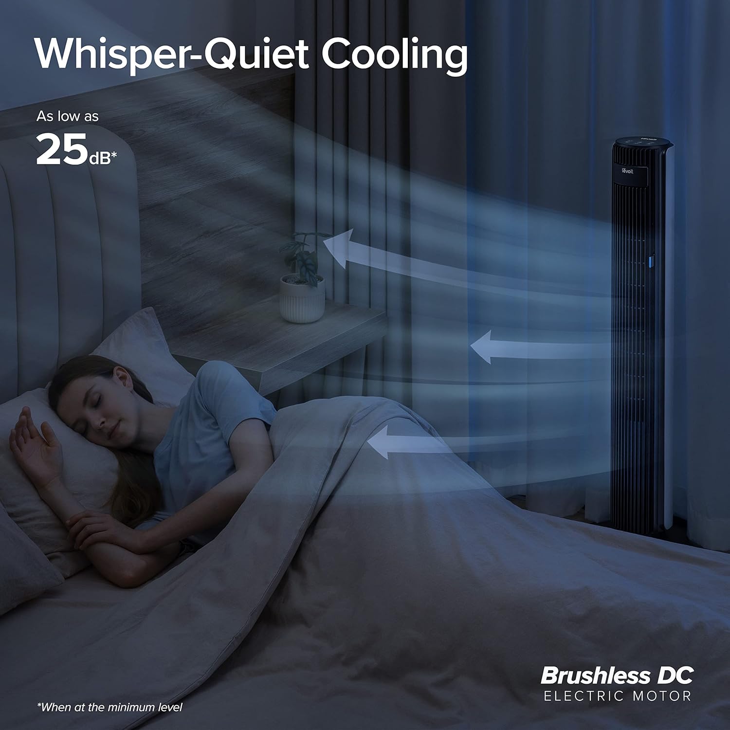 LEVOIT Tower Fan for Bedroom, Standing Fan with 28dB Quiet for Sleep, Remoter, 12H Timer, 25ft/s Velocity, 5 Speeds, 4 Modes, 90° Oscillation for Home, Office, Indoor, Bladeless 36 inch, White wourant