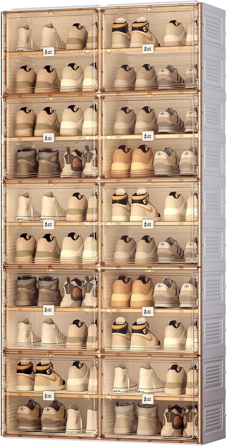 ANTBOX portable shoe rack organizer stackable sneaker storage cabinet wourant