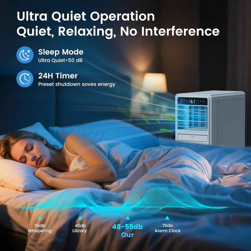 12000 BTU Portable Air Conditioners for Room up to 500 sq.ft, 3-in-1 Free Standing Quiet Portable AC Unit with Fan & Dehumidifier, Remote Control, Sleep Mode/24h Timer, 4 Speed, Auto Swing wourant