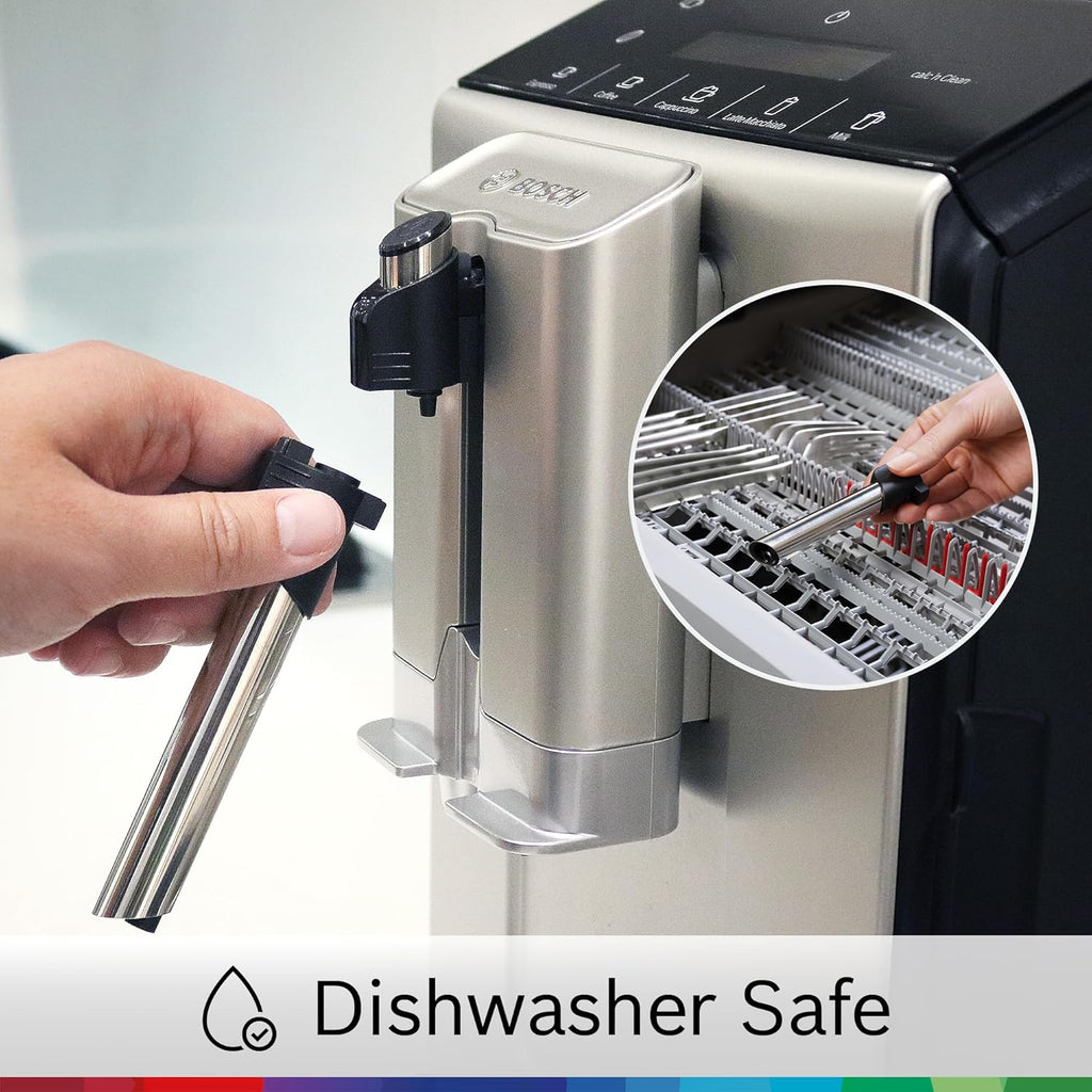 Bosch Fully Automatic Coffee and Espresso Machine - One-Touch Drinks, Barista Style, Double Cup Super Coffee Maker - Large Bean Capacity - Easy Clean, Maintenance - Black - TIU20307 woonhhop